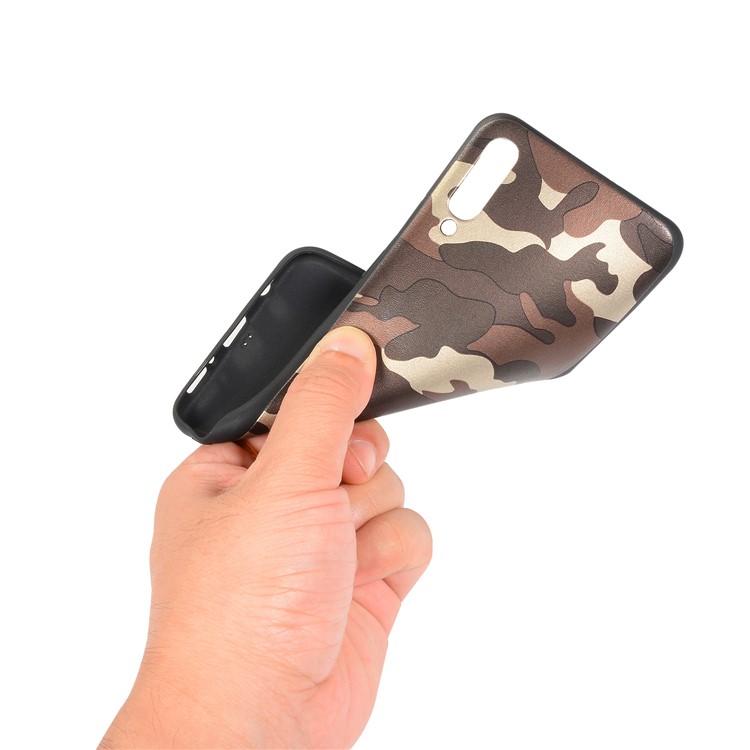 For Samsung Galaxy A50/A50s/A30s Camouflage Pattern TPU Cover Phone Case - Brown-5