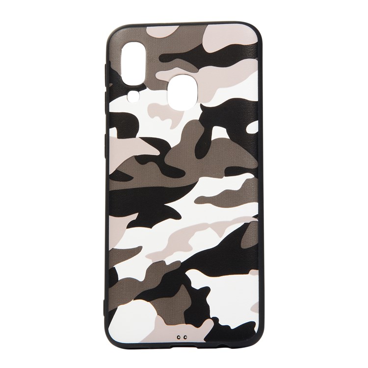 For Samsung Galaxy A40 Camouflage Pattern TPU Phone Case - White-2