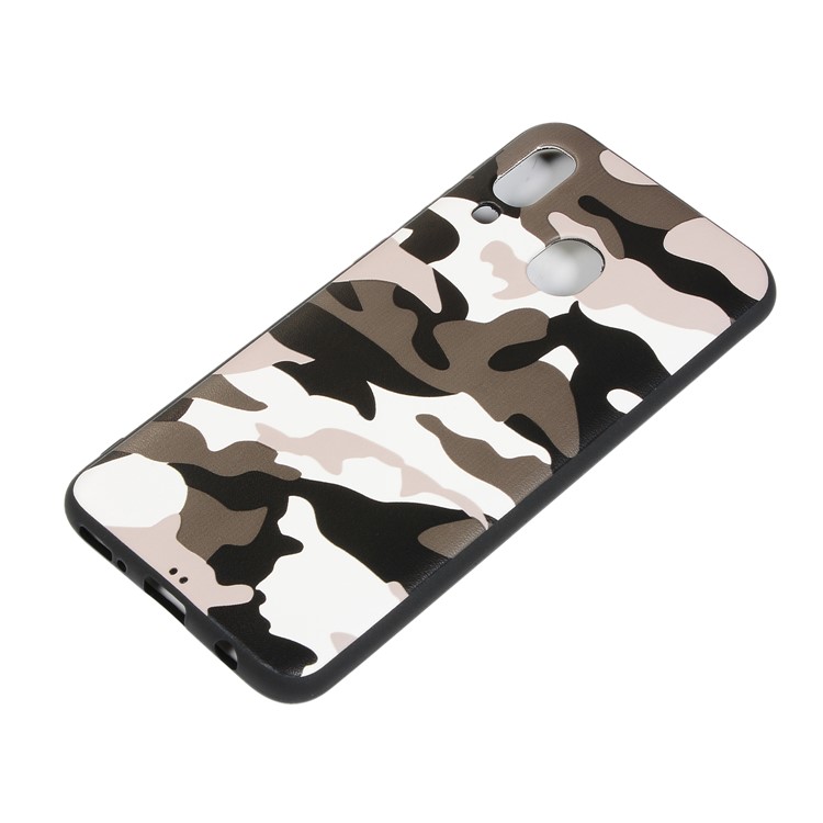 For Samsung Galaxy A40 Camouflage Pattern TPU Phone Case - White-3