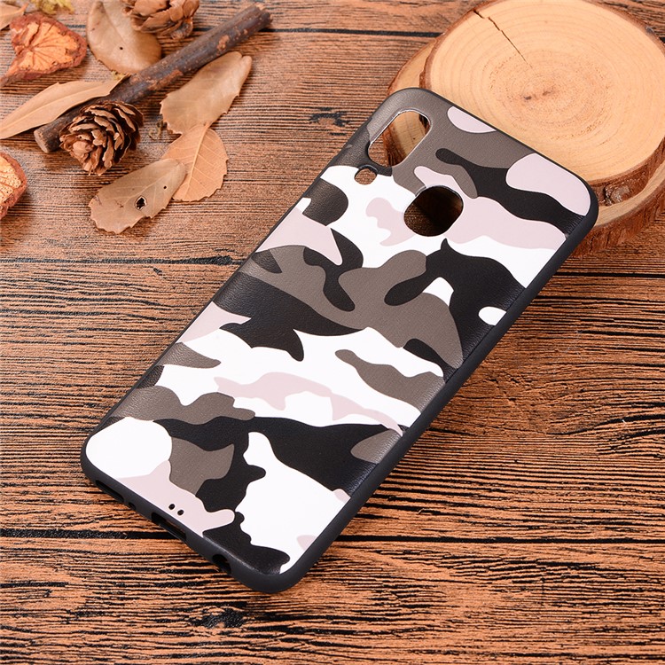 For Samsung Galaxy A40 Camouflage Pattern TPU Phone Case - White-5