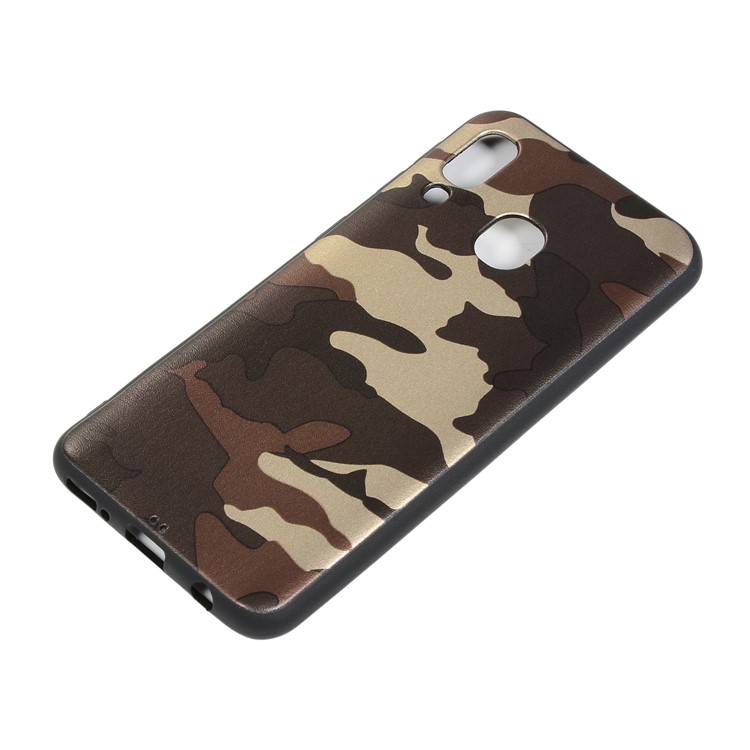 For Samsung Galaxy A40 Camouflage Pattern TPU Phone Case - Brown-5