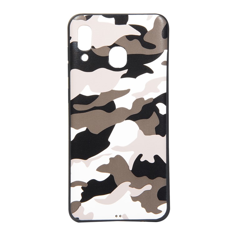 Camouflage Pattern TPU Mobile Phone Cover for Samsung Galaxy A20 / A30 - White-3