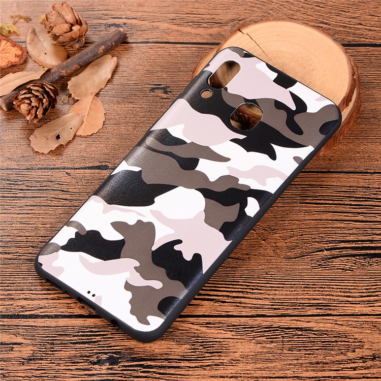 Camouflage Pattern TPU Mobile Phone Cover for Samsung Galaxy A20 / A30 - White-5