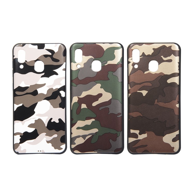 Camouflage Pattern TPU Mobile Phone Cover for Samsung Galaxy A20 / A30 - White-6