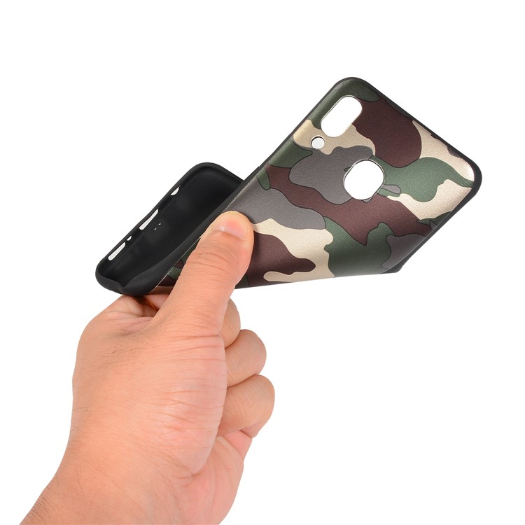 Camouflage Pattern TPU Mobile Phone Cover for Samsung Galaxy A20 / A30 - Green-4