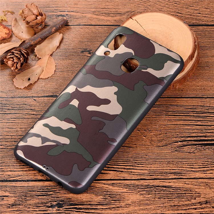 Camouflage Pattern TPU Mobile Phone Cover for Samsung Galaxy A20 / A30 - Green-5