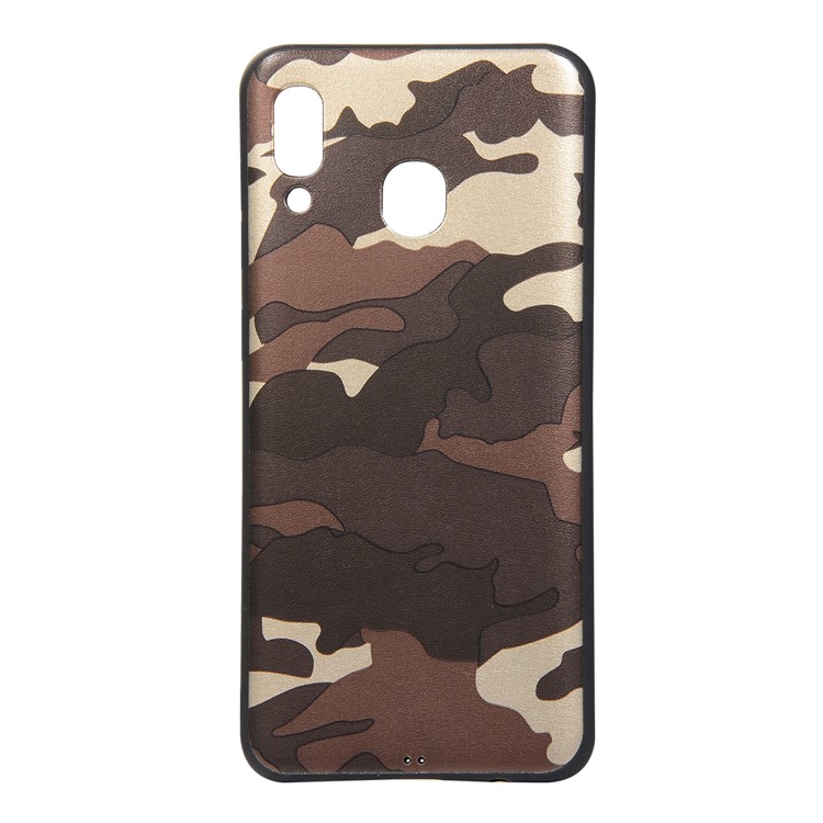 Camouflage Pattern TPU Mobile Phone Cover for Samsung Galaxy A20 / A30 - Brown-2