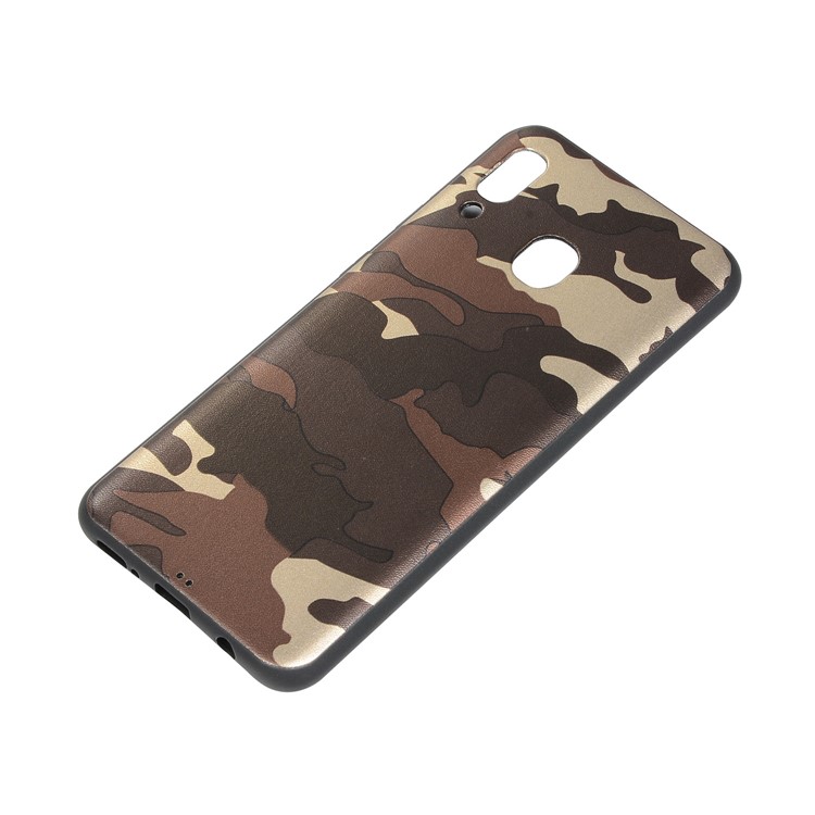 Camouflage Pattern TPU Mobile Phone Cover for Samsung Galaxy A20 / A30 - Brown-3
