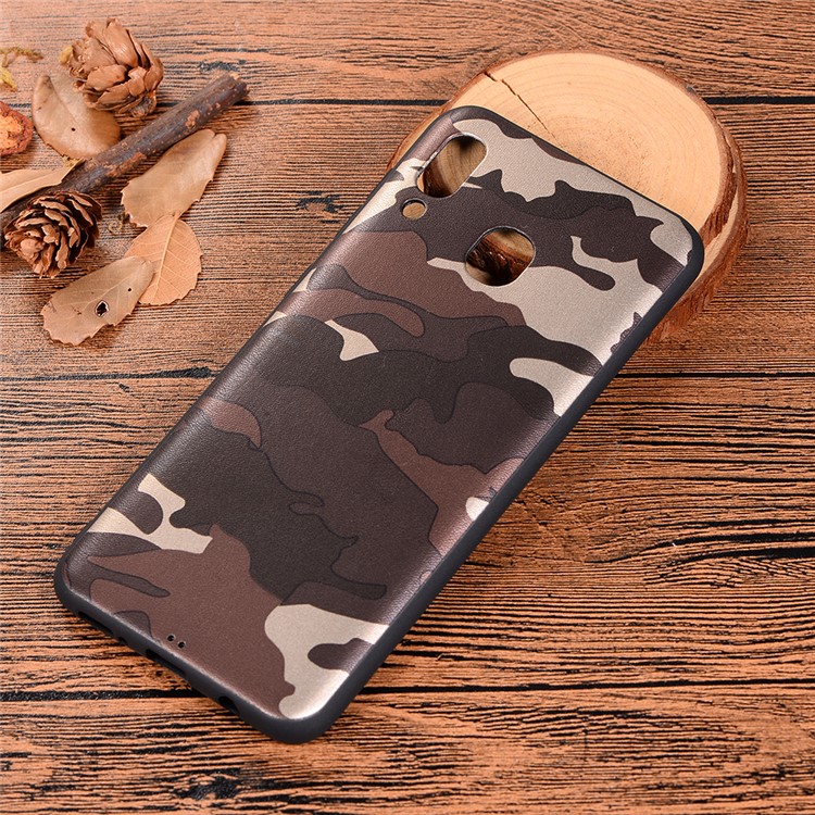 Camouflage Pattern TPU Mobile Phone Cover for Samsung Galaxy A20 / A30 - Brown-5