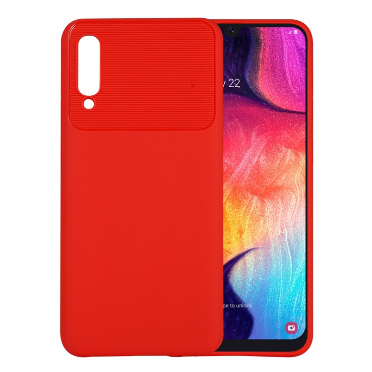 Armour Series Soft TPU Phone Cover Protector for Samsung Galaxy A50/A50s/A30s - Red-1