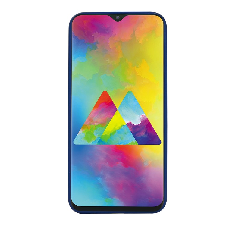 Armour Series Soft TPU Phone Cover Protector for Samsung Galaxy M20 - Dark Blue-3