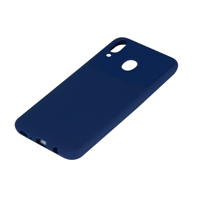 Armour Series Soft TPU Phone Cover Protector for Samsung Galaxy M20 - Dark Blue-4