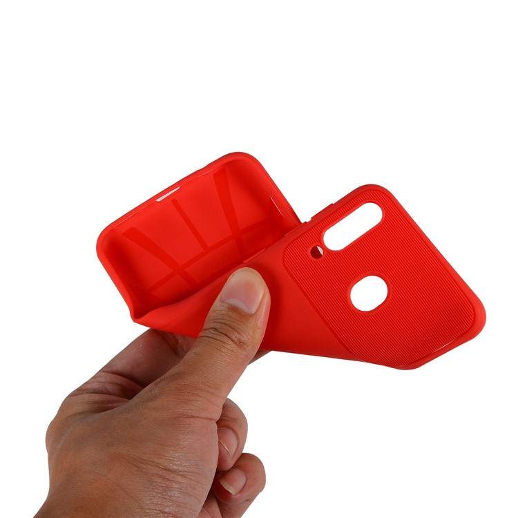 Armour Series Soft TPU Mobile Casing Heat Dissipation Inner for Samsung Galaxy M30 - Red-4