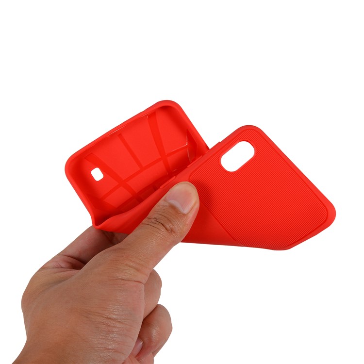 Armour Series Flexible TPU Phone Protective Cover for Samsung Galaxy A10 - Red-5