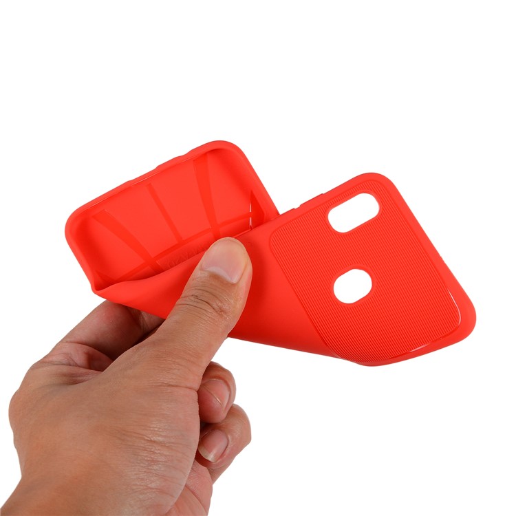 Armour Series Soft TPU Case Phone Cover Protector for Samsung Galaxy A30/A20 - Red-4