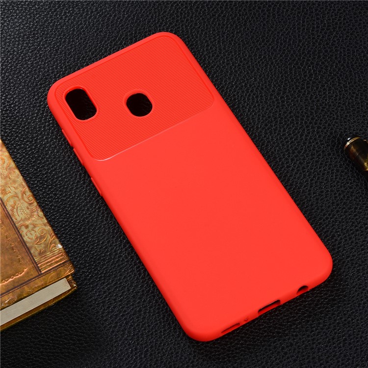 Armour Series Soft TPU Case Phone Cover Protector for Samsung Galaxy A30/A20 - Red-6