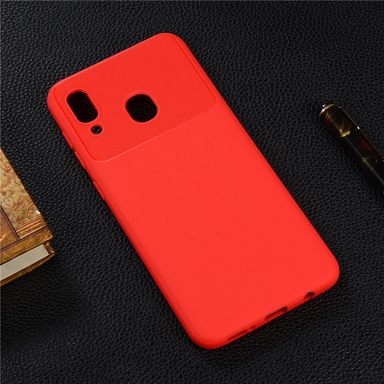 Armour Series Soft TPU Phone Case Cover for Samsung Galaxy A30/A20 - Red-6