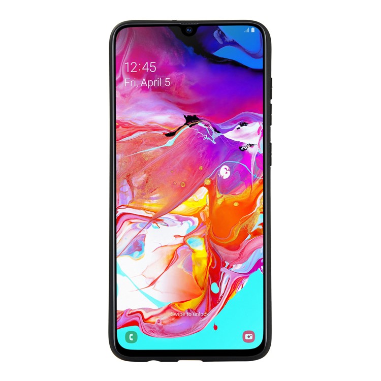 Armour Series Soft TPU Phone Cover Protector for Samsung Galaxy A70 - Black-3