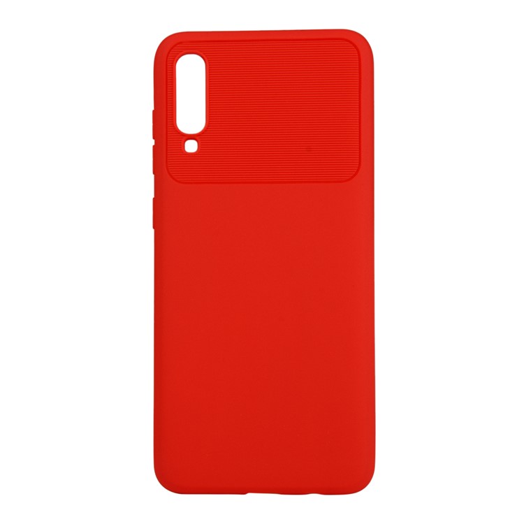 Armour Series Soft TPU Phone Cover Protector for Samsung Galaxy A70 - Red-2