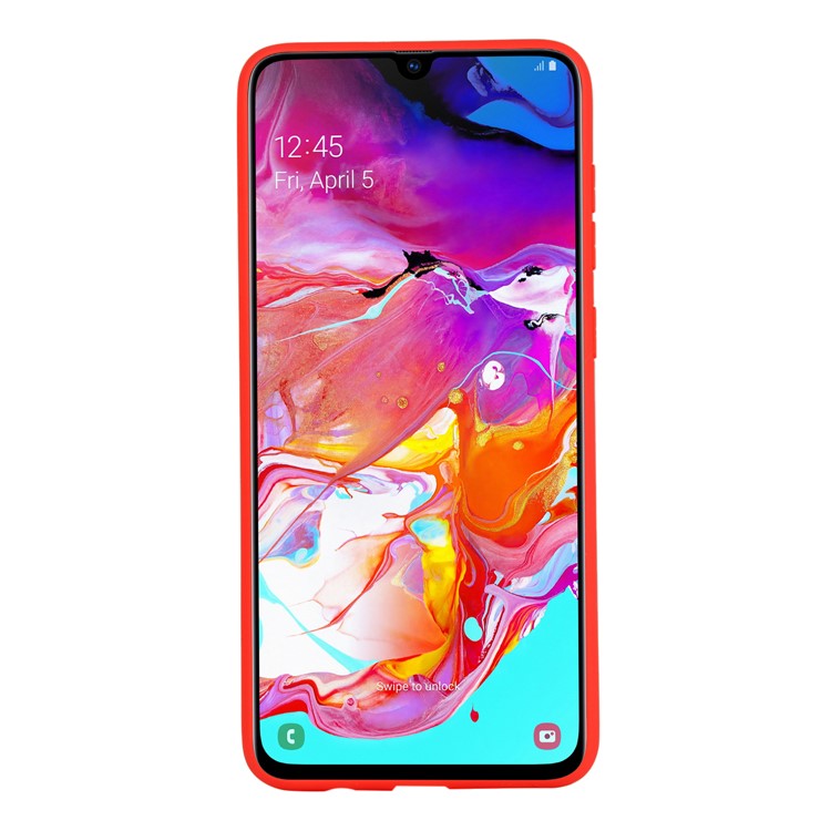 Armour Series Soft TPU Phone Cover Protector for Samsung Galaxy A70 - Red-3