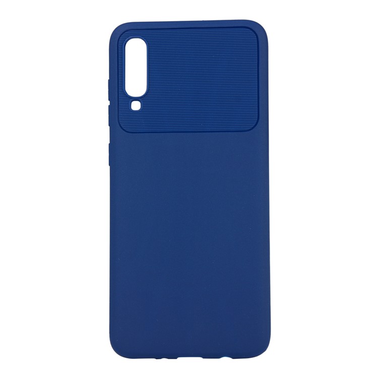 Armour Series Soft TPU Phone Cover Protector for Samsung Galaxy A70 - Blue-2