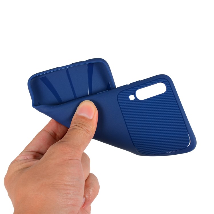 Armour Series Soft TPU Phone Cover Protector for Samsung Galaxy A70 - Blue-5