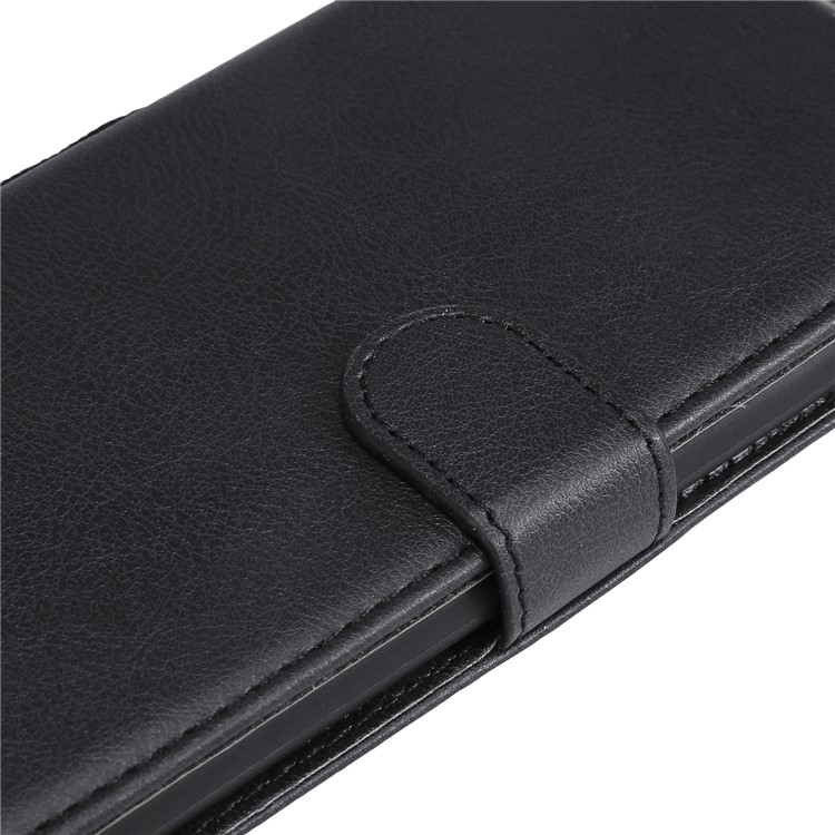 PU Leather Wallet Stand Protective Cover with Strap for Samsung Galaxy A70 - Black-9