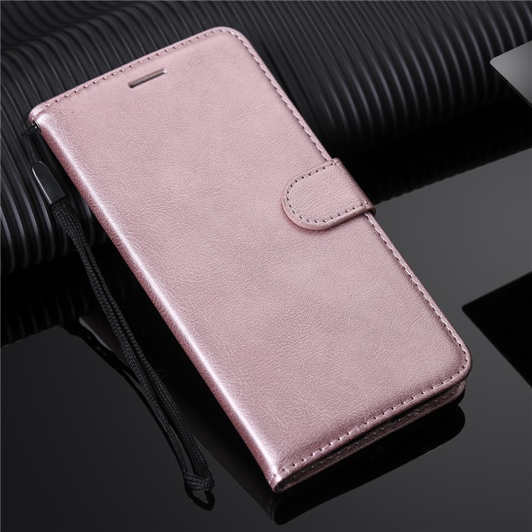 Schutzhülle Aus PU-Leder Für Brieftasche Mit Riemen Für Samsung Galaxy A70 - Roségold-11