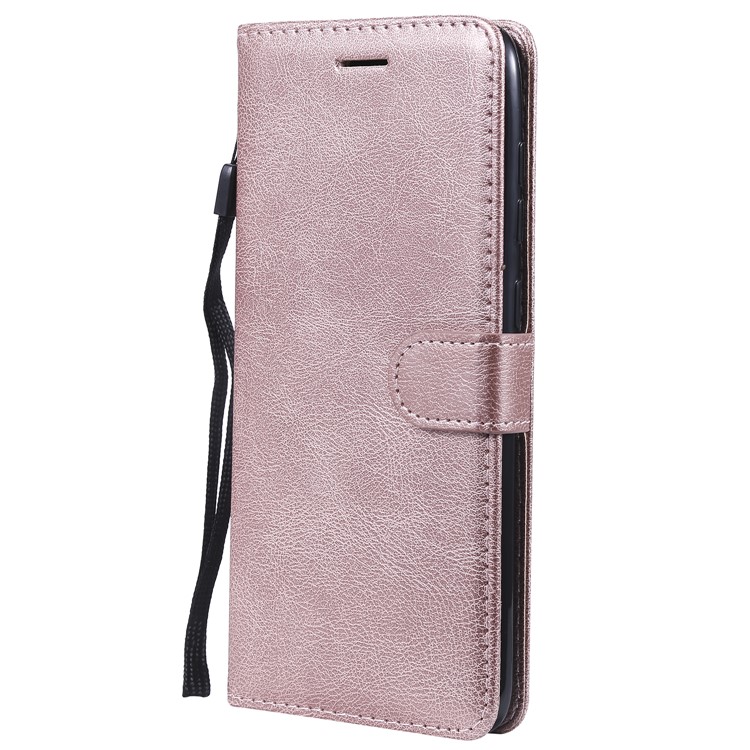 Schutzhülle Aus PU-Leder Für Brieftasche Mit Riemen Für Samsung Galaxy A70 - Roségold-2