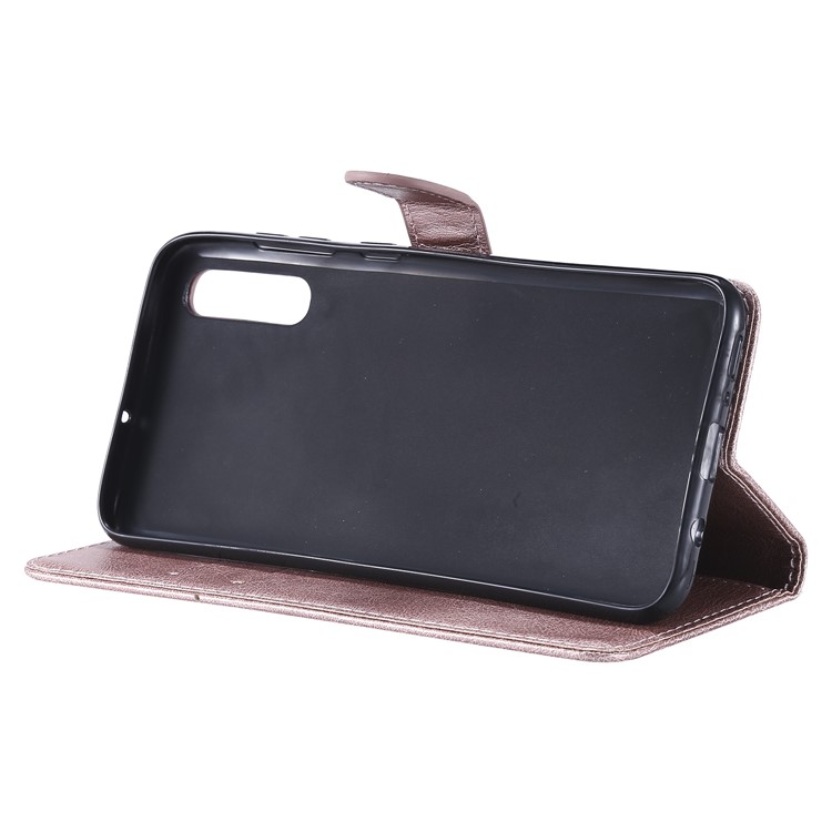 Schutzhülle Aus PU-Leder Für Brieftasche Mit Riemen Für Samsung Galaxy A70 - Roségold-8