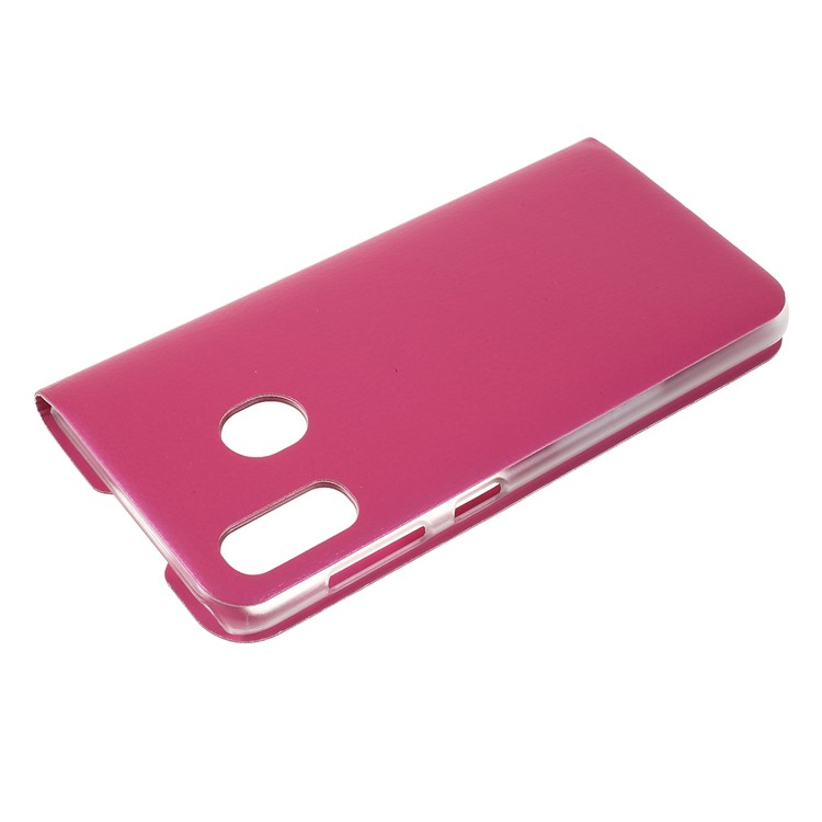 Folding Stand View Window Leather Phone Case for Samsung Galaxy A30/A20 - Rose-2