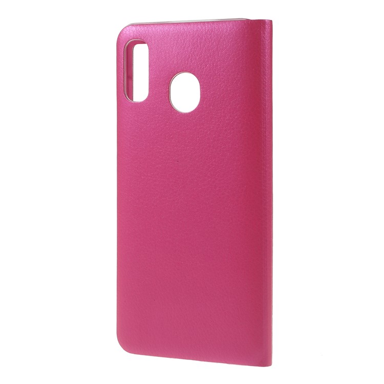 Folding Stand View Window Leather Phone Case for Samsung Galaxy A30/A20 - Rose-5