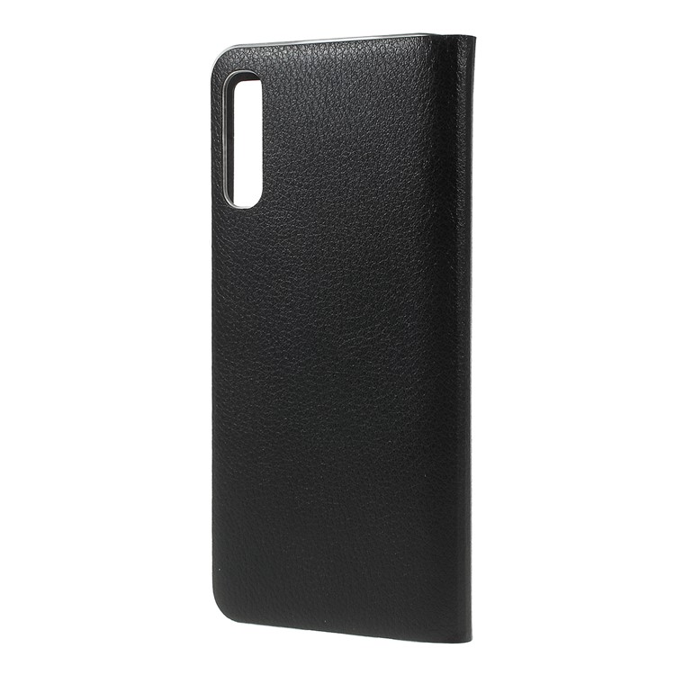 Folding Stand View Window Leather Flip Phone Casing for Samsung Galaxy A50/A50s/A30s - Black-2