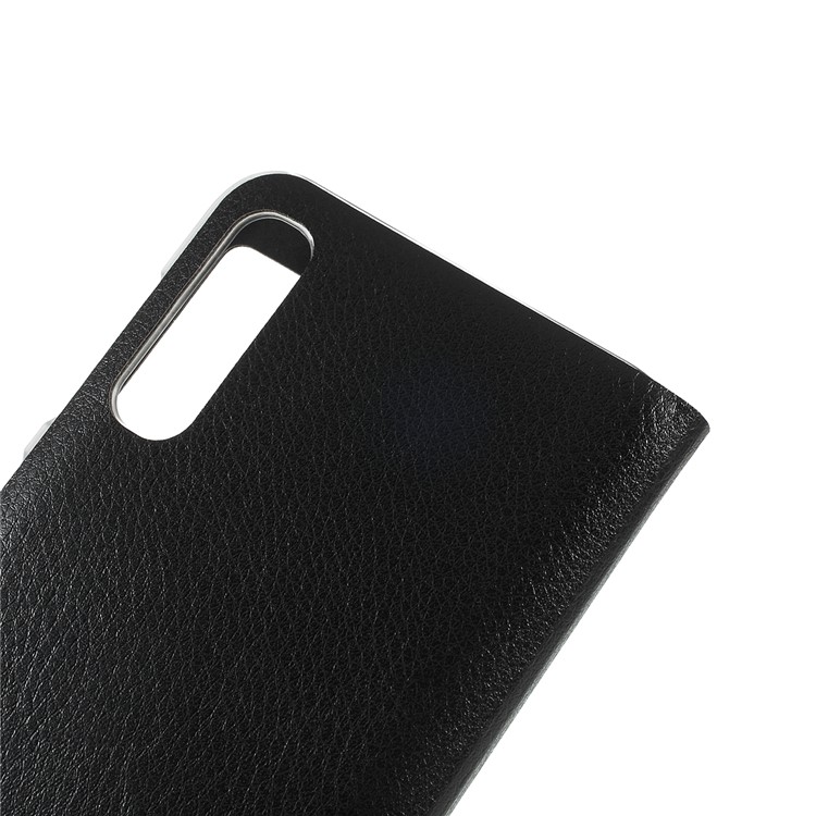 Folding Stand View Window Leather Flip Phone Casing for Samsung Galaxy A50/A50s/A30s - Black-5