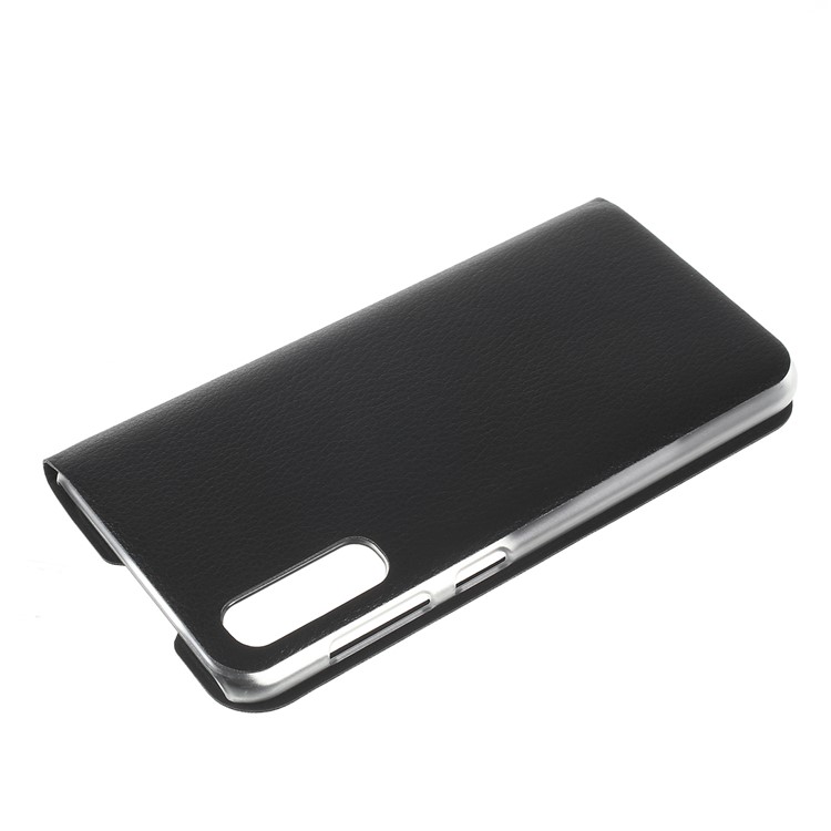 Folding Stand View Window Leather Flip Phone Casing for Samsung Galaxy A50/A50s/A30s - Black-6