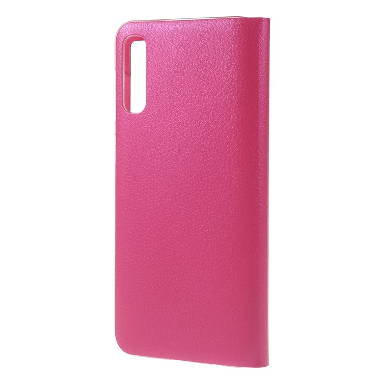 Folding Stand View Window Leather Flip Phone Casing for Samsung Galaxy A50/A50s/A30s - Rose-2