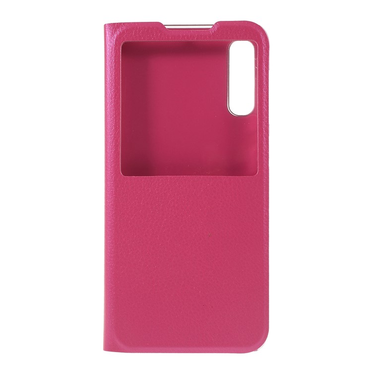 Folding Stand View Window Leather Flip Phone Casing for Samsung Galaxy A50/A50s/A30s - Rose-3