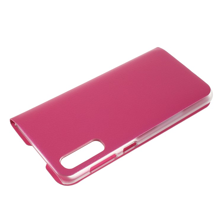 Folding Stand View Window Leather Flip Phone Casing for Samsung Galaxy A50/A50s/A30s - Rose-4