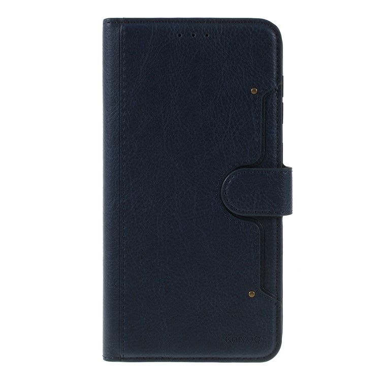 KAIYUE Premium PU Leather Wallet Cover Protector for Samsung Galaxy A30 / A20 - Dark Blue