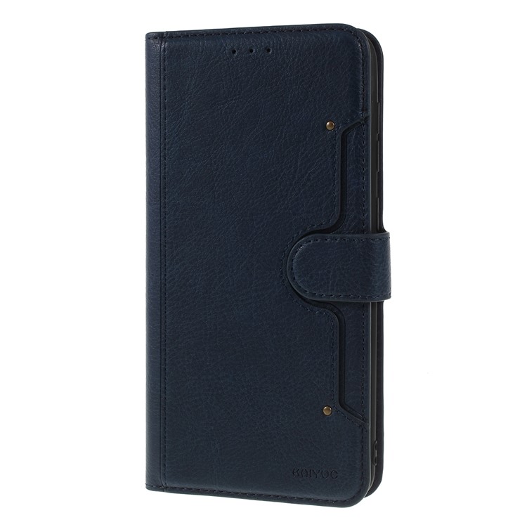 KAIYUE Premium PU Leather Wallet Cover Protector for Samsung Galaxy A30 / A20 - Dark Blue-5