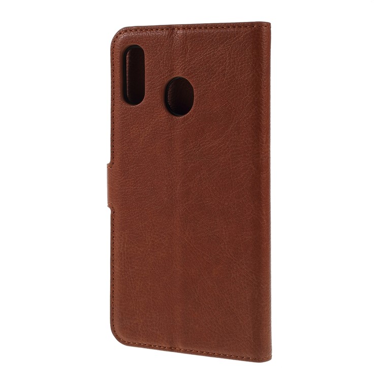 KAIYUE Premium PU Leather Wallet Cover Protector for Samsung Galaxy A30 / A20 - Brown-6