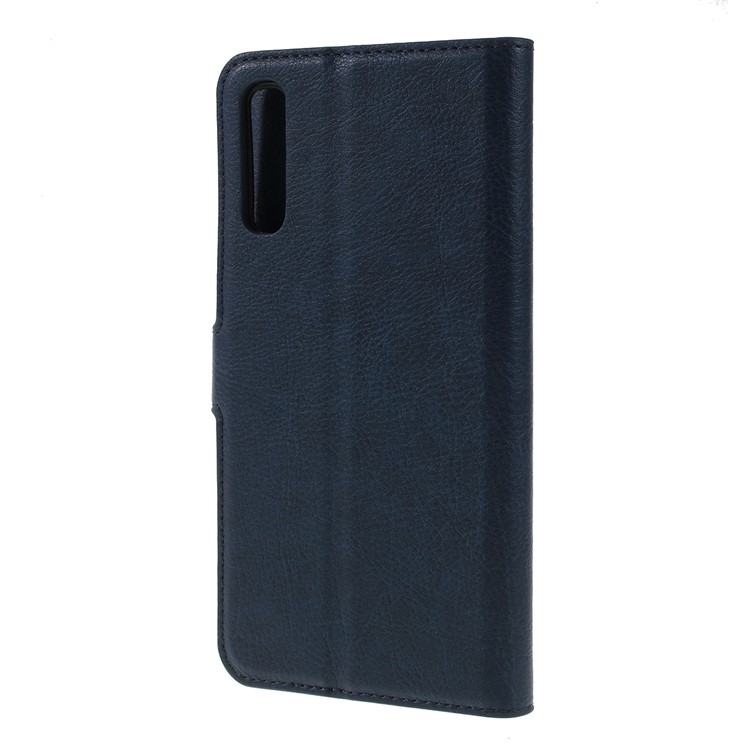 KAIYUE Premium PU Leather Wallet Cover Protector for Samsung Galaxy A70 - Dark Blue-6
