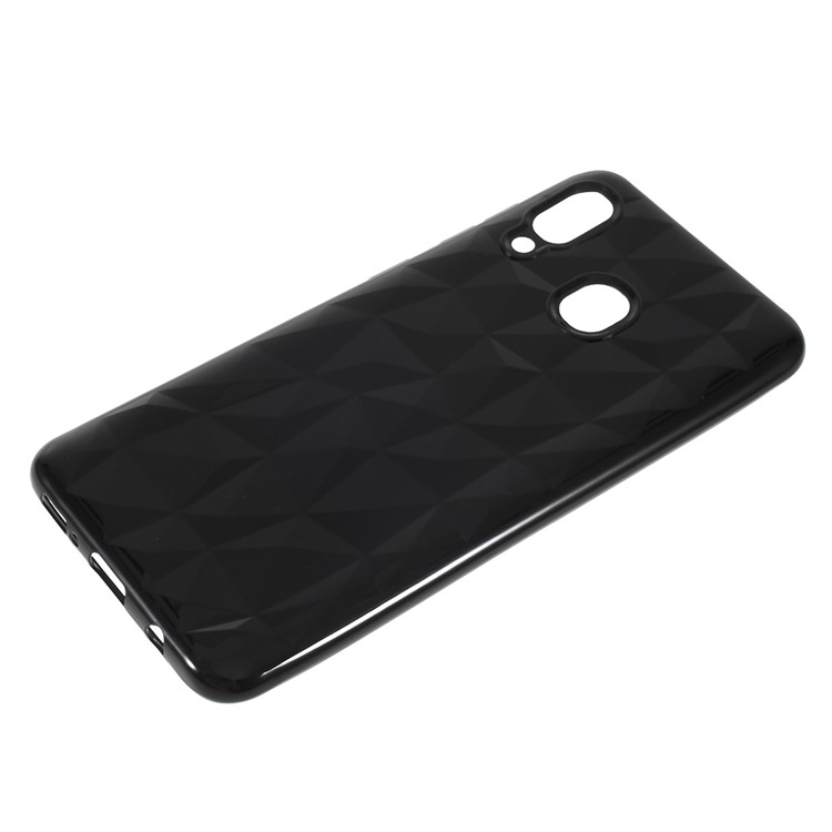 3D Diamond Grain Soft TPU Case for Samsung Galaxy A30 - Black-4