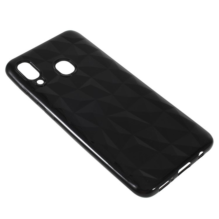 3D Diamond Grain Soft TPU Case for Samsung Galaxy A30 - Black-6