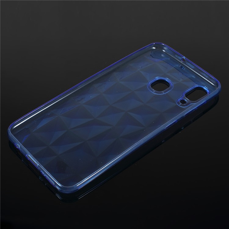 3D Diamond Grain Soft TPU Case for Samsung Galaxy A30 - Blue-2