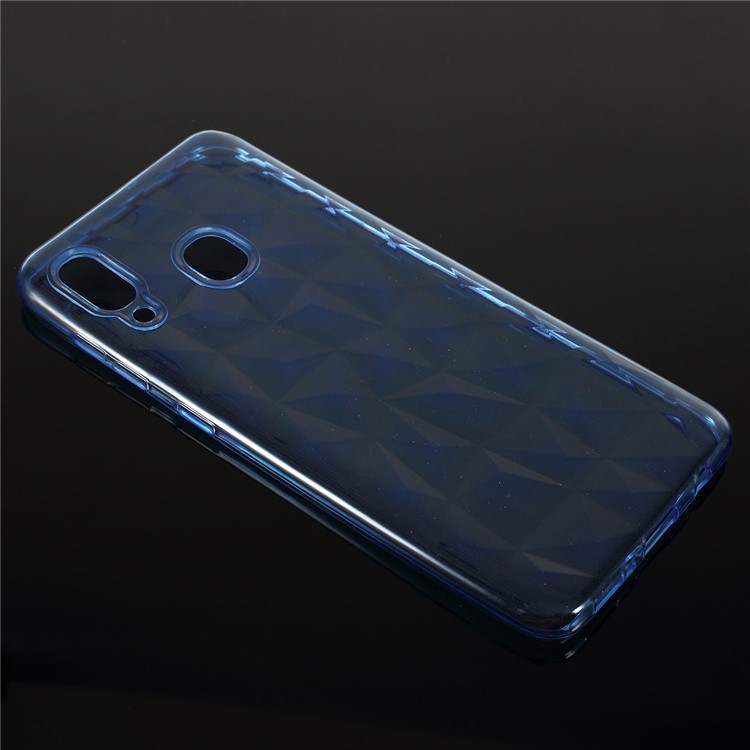 3D Diamond Grain Soft TPU Case for Samsung Galaxy A30 - Blue-3