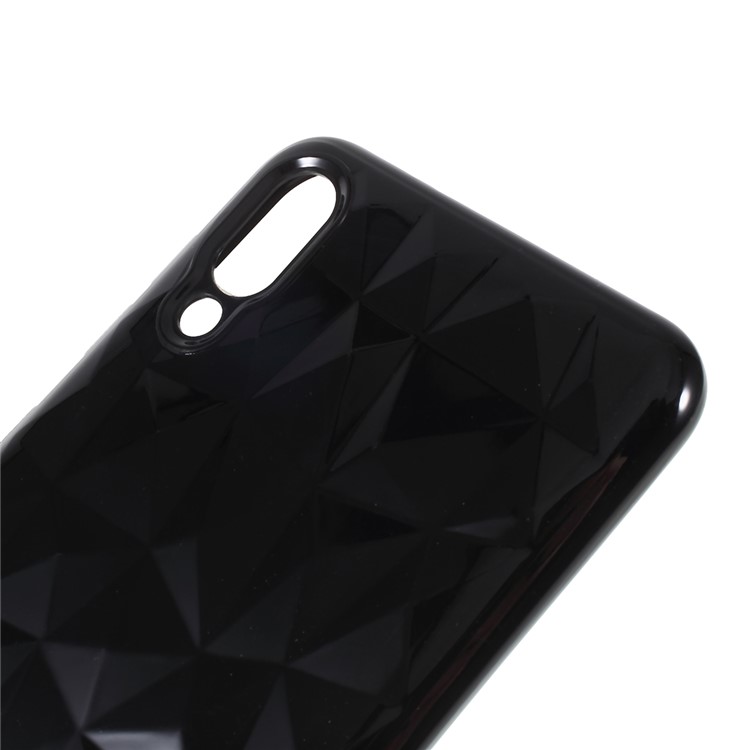 3D Diamond Grain Soft TPU Case for Samsung Galaxy M10 - Black-2