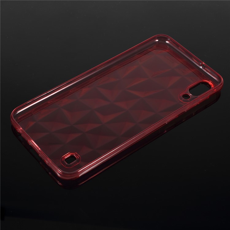3D Diamond Grain Soft TPU Case for Samsung Galaxy M10 - Watermelon Red-2