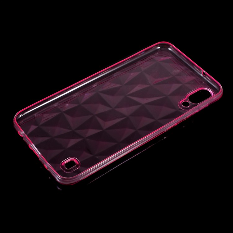 3D Diamond Grain Soft TPU Case for Samsung Galaxy M10 - Pink-2