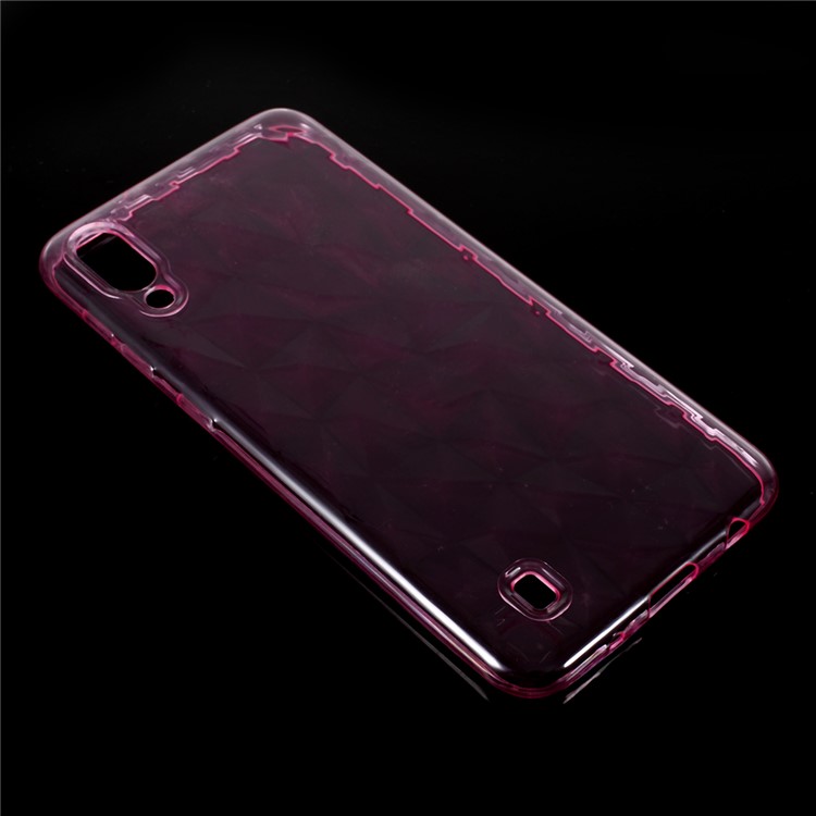 3D Diamond Grain Soft TPU Case for Samsung Galaxy M10 - Pink-3